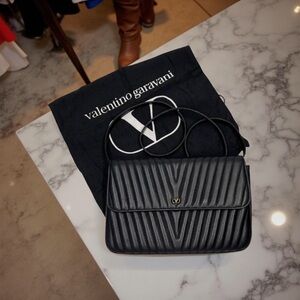 Valentino Garavani Black Quilted Crossbody Bag